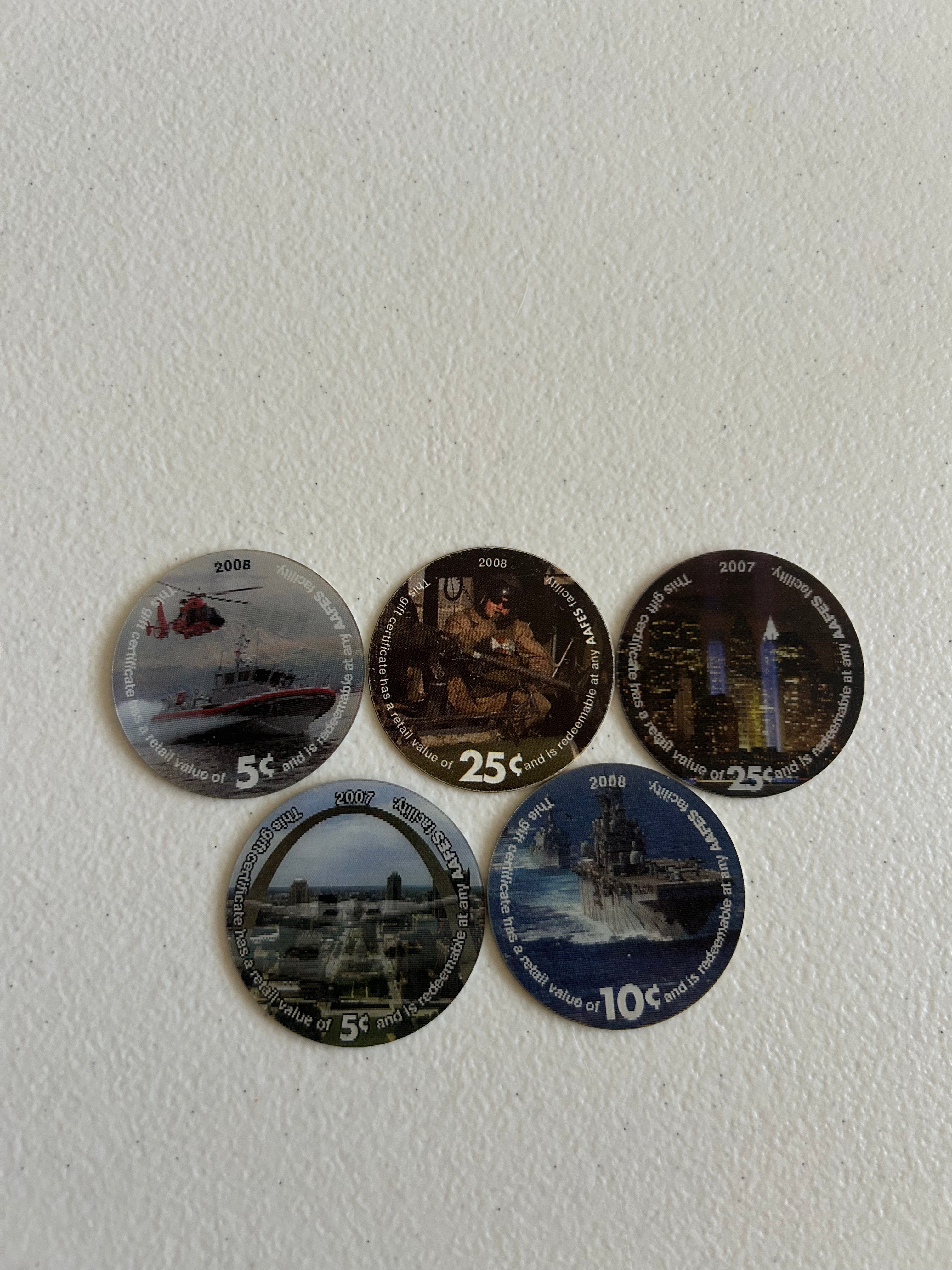 Military stamps POGS set